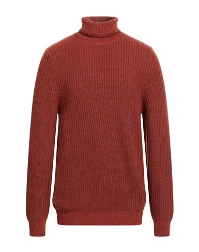 Barba Napoli Man Turtleneck Rust Size 42 Virgin Wool, Polyamide