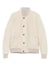 Barba Napoli Mare Button-fastening Ribbed-cuff Jacket In White
