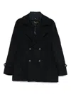 Barba Napoli Mare Double-breasted Wool Peacoat In Blue
