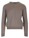 Barba Napoli Merino Wool Sweater In Beige