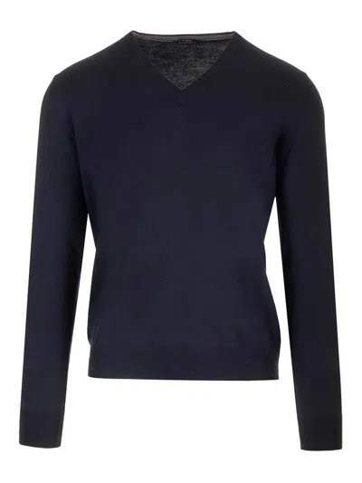 Barba Napoli Merino Wool Sweater In Blue