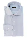 Barba Napoli Micro-dot Patterned Shirt In Blue