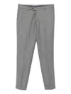 Barba Napoli Tailored Grey Wool Chinos In Gray