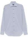 Barba Napoli Mini-check Shirt In Blau