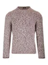 Barba Napoli Moulin Wool Crewneck Sweater In Brown