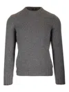 Barba Napoli Moulin Wool Crewneck Sweater In Gray