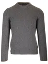 Barba Napoli Moulin Wool Crewneck Sweater In Gray