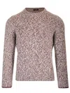 Barba Napoli Moulin Wool Crewneck Sweater In Brown