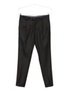 Barba Napoli Napoli Pleated Wool Trousers In Black