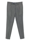 Barba Napoli Napoli Pleated Wool Trousers In Gray