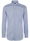 Barba Napoli Collared Shirt With Buttons And Curved Hem