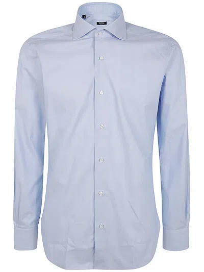 Barba Napoli Neck Shirt In Blue