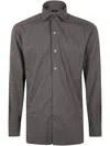 Barba Napoli Long Sleeve Button-down Shirt In Brown