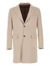 Barba Napoli Notch-lapel Wool Coat In Neutral