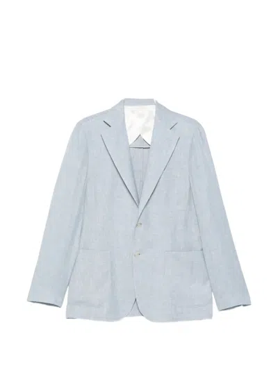 Barba Napoli Notched-lapel Single-breasted Blazer In Blue