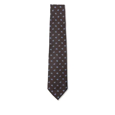Barba Napoli Paisley-print Tie In Brown