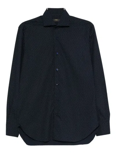 BARBA NAPOLI PATTERNED LONG-SLEEVED SHIRT