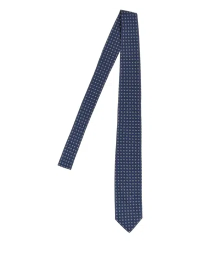 BARBA NAPOLI PATTERNED SILK TIE