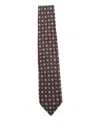Barba Napoli Patterned Silk Tie In Brown