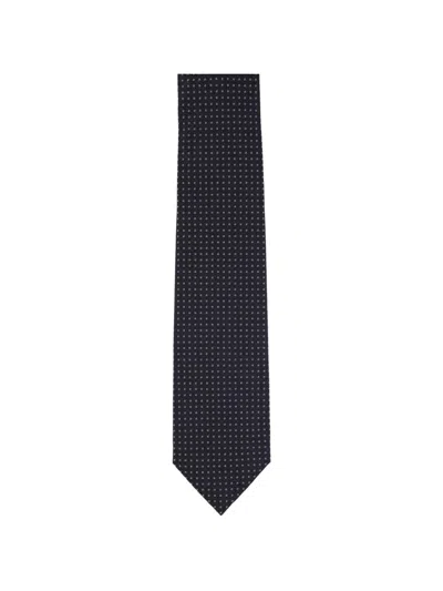 Barba Napoli Patterned Tie In Blue