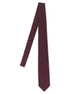 Barba Napoli Slim Pointed Tip Tie With Polka Dot Pattern In Brown