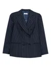 Barba Napoli Pinstriped Double-breasted Blazer In Blue