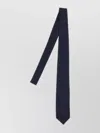 Barba Napoli Pointed Tip Slim Silk Tie With Textured Finish In Black