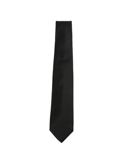 Barba Napoli Pointed-tip Tie In Black