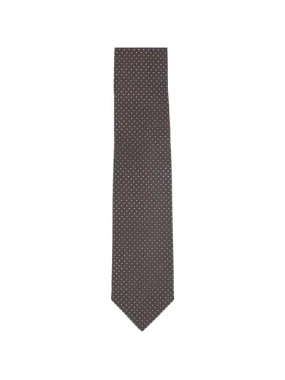 Barba Napoli Polka-dot Tie In Brown