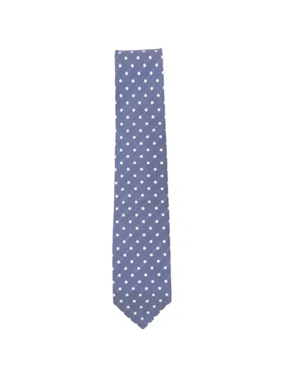 Barba Napoli Polka-dot Tie In Metallic