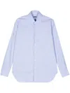 Barba Napoli Poplin Cotton Shirt In Blue
