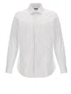 Barba Napoli Tailored Cotton Shirt Buttoned Cuffs In White