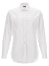 Barba Napoli Tailored Cotton Shirt Buttoned Cuffs In White