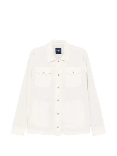 Barba Napoli Press-stud Flap-pocket Shirt Jacket In White