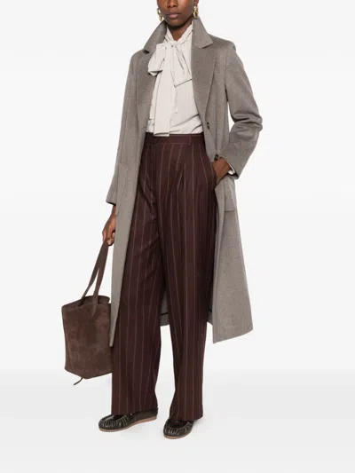 Barba Napoli Pussy-bow Silk Blouse In Neutral
