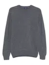 Barba Napoli Barba Gray Crewneck Long-sleeved Sweater In Gray