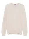 Barba Napoli Ribbed Crew-neck Sweater In Neutral