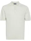 Barba Napoli Ribbed Linen-blend Polo Shirt In Green