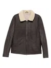 Barba Napoli Rich Brown Sheepskin Jacket In Multi