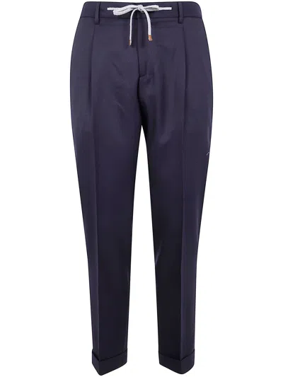 BARBA NAPOLI BARBA NAPOLI "ROMA" FLANEL COULISSE CHINO TROUSERS