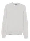 Barba Napoli Round-neck Cashmere Sweater In Gray