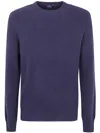 Barba Napoli Barba Round Neck Embroidery Sweater Clothing In Blue