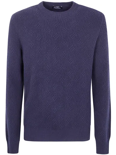 BARBA NAPOLI BARBA NAPOLI ROUND NECK EMBROIDERY SWEATER