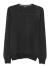 Barba Napoli Round-neck Long-sleeve Sweater In Gray