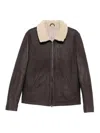 Barba Napoli Rich Brown Sheepskin Jacket In Brown