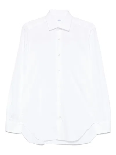 Barba Napoli Long-sleeved Button-up Shirt In White