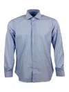 Barba Napoli Shirt In Bianco - Celeste