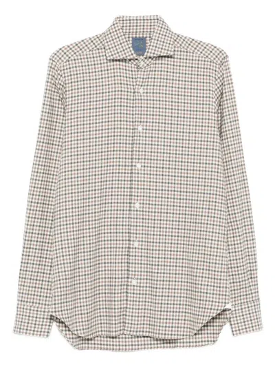 Barba Napoli Classic Check Pattern Button-down Shirt In Multi