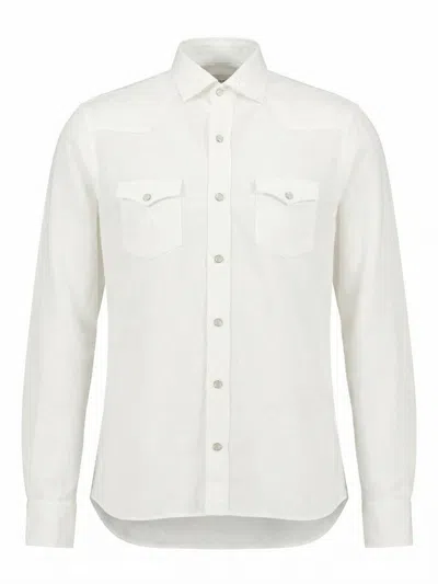 Barba Napoli Flap-pocket Shirt In White