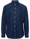 Barba Napoli Classic Denim Shirt In White